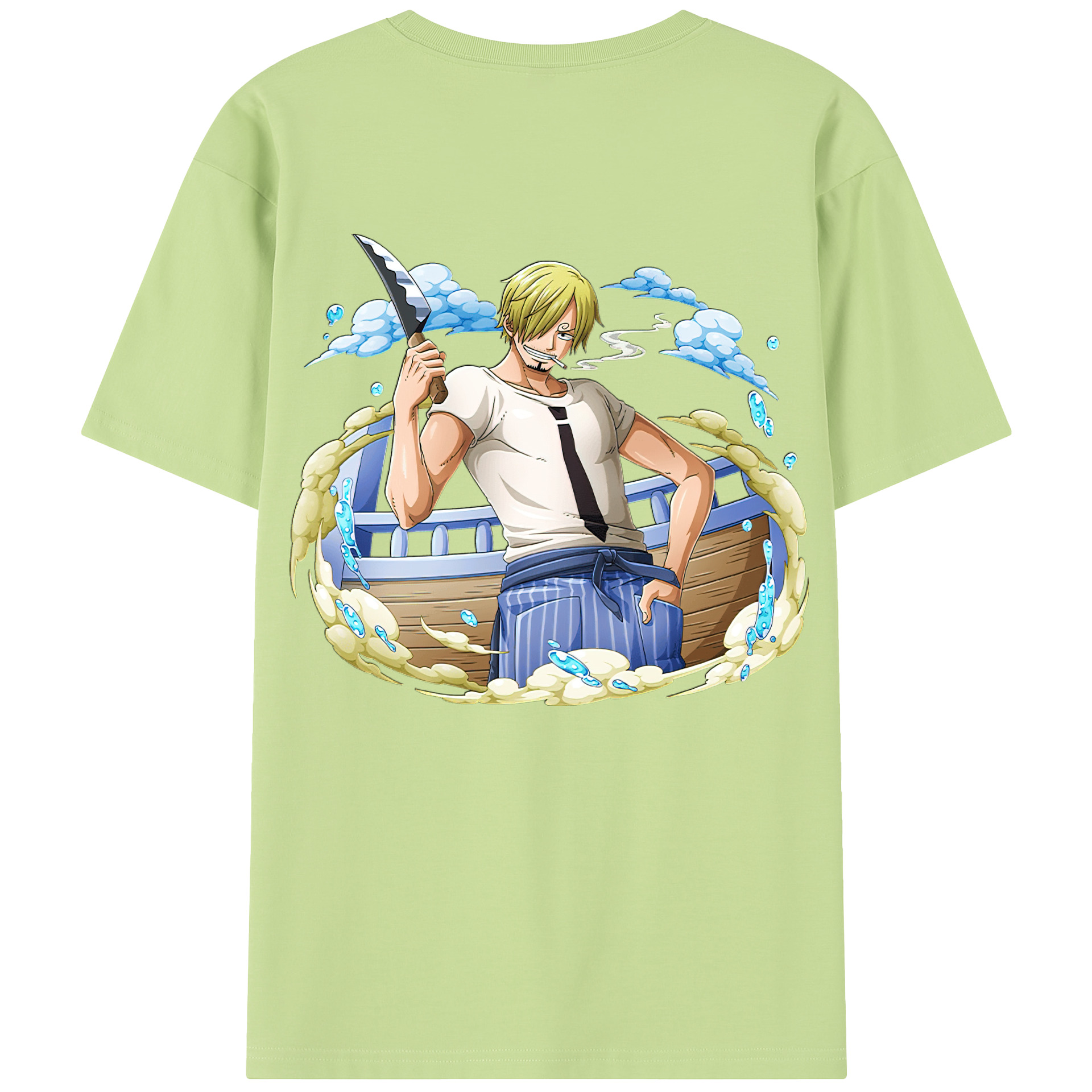 ワンピース サンジ ONE PIECE Sanji 綿100％半袖Tシャツ（背面プリント）